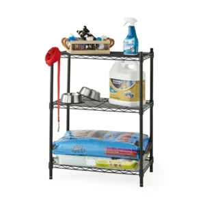 KitchenAxis 3-Tier Heavy-Duty Wire Shelving Rack – Multipurpose Steel Organizer with 750 lbs Load Capacity