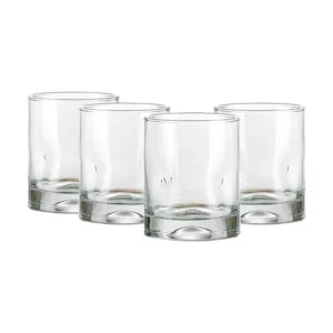 KitchenAxis Lyra 12.5 oz Everyday Drinking Glasses – Clear Modern Tumblers