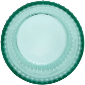 KitchenAxis 16-Ounce Embossed Glass Tumblers –  Vintage-Inspired Teal Drinking Glasses