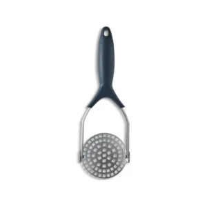 KitchenAxis Stainless Steel Potato Masher – Heavy-Duty Mashing Tool with Ergonomic Soft Grip
