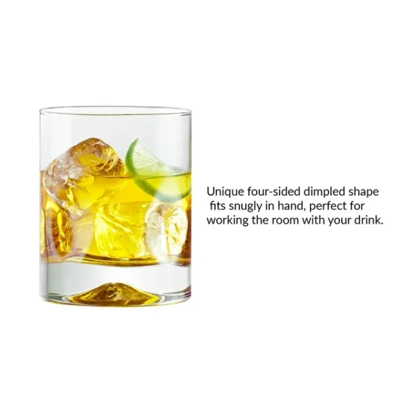 KitchenAxis Lyra 12.5 oz Everyday Drinking Glasses – Clear Modern Tumblers - Image 3