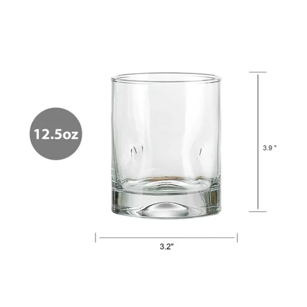 KitchenAxis Lyra 12.5 oz Everyday Drinking Glasses – Clear Modern Tumblers - Image 4
