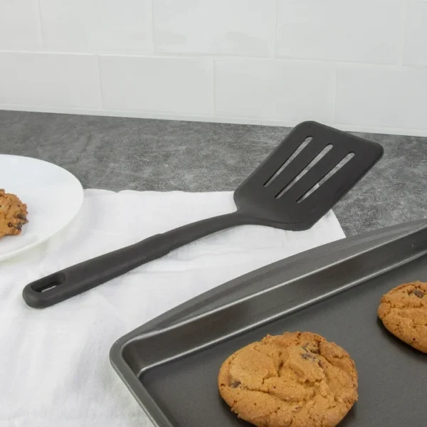 KitchenAxis 3-Piece Nylon Cooking Utensil Set – Slotted Spatula, Slotted Spoon & Solid Spoon - Image 3