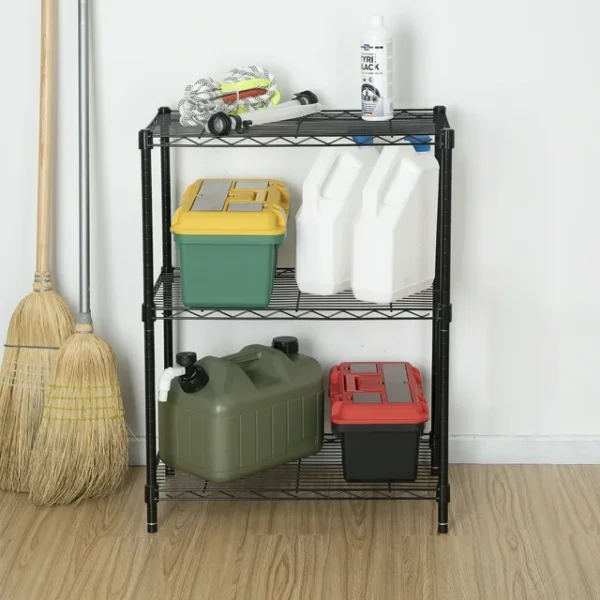 KitchenAxis 3-Tier Heavy-Duty Wire Shelving Rack – Multipurpose Steel Organizer with 750 lbs Load Capacity - Image 4