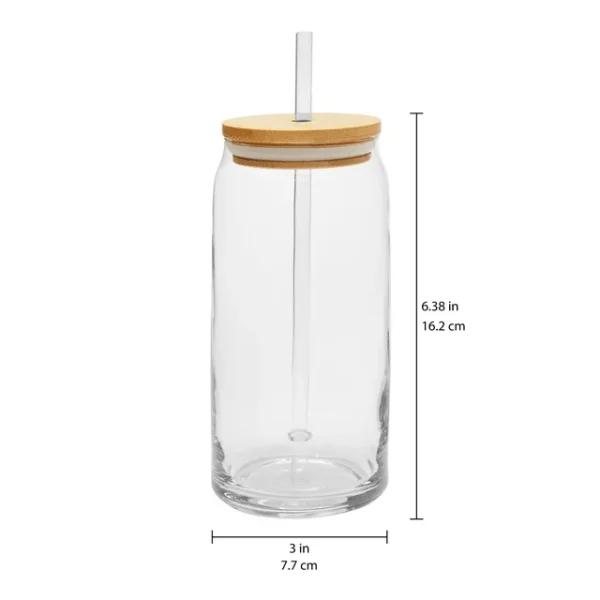 KitchenAxis Briar Can-Shaped Glasses – Set of 4 Clear 16 oz Tumblers – Modern Beverage Glassware for Everyday Use - Image 5