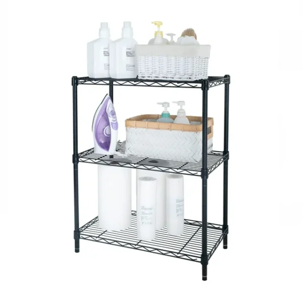 KitchenAxis 3-Tier Heavy-Duty Wire Shelving Rack – Multipurpose Steel Organizer with 750 lbs Load Capacity - Image 5