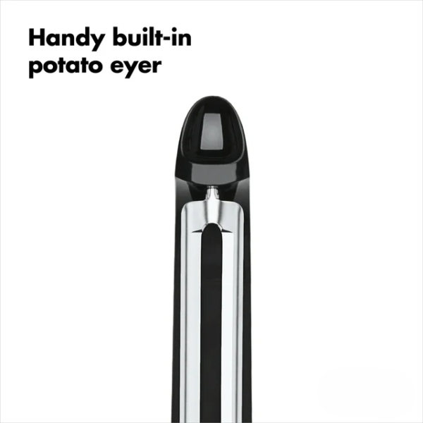 KitchenAxis Precision Swivel Peeler – Ergonomic Soft-Grip Handle, Black Finish - Image 2