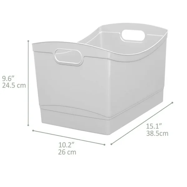 KitchenAxis Clear Utility Storage Organizer Bin – 5" x 15" BPA-Free Multi-Purpose Container - Image 2