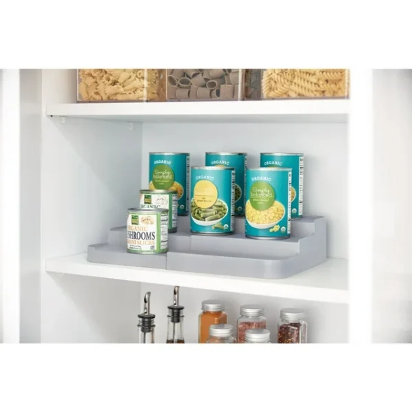 KitchenAxis Expandable 3-Tier Spice Rack Organizer with Side Caddy - Image 4