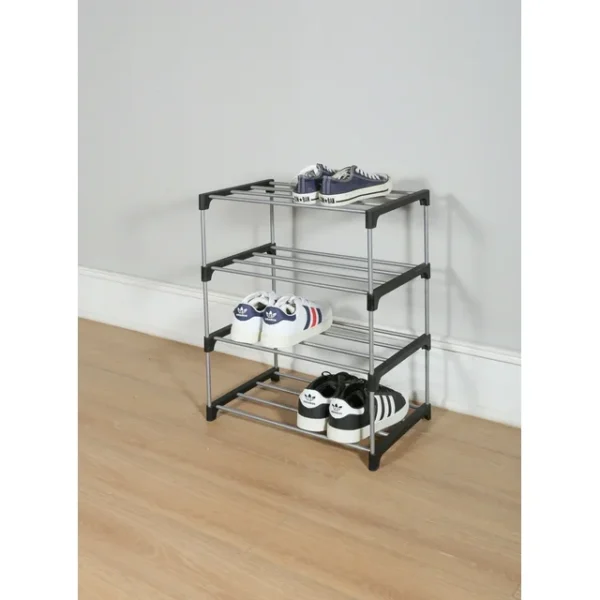 itchenAxis 4-Tier Metal Shoe Rack – Space-Saving Shoe Organizer for 8 Pairs - Image 5