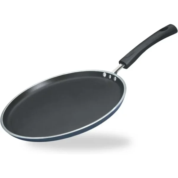 KitchenAxis 12" Non-Stick Flat Tawa – 30 cm Griddle Pan for Roti, Dosa & Pancakes - Image 2