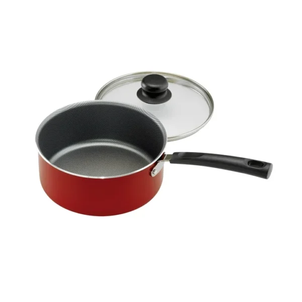 KitchenAxis 18-Piece Non-Stick Cookware Set – Premium Aluminum Cooking Set with Lids, Utensils & Red Finish - Image 6